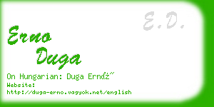 erno duga business card